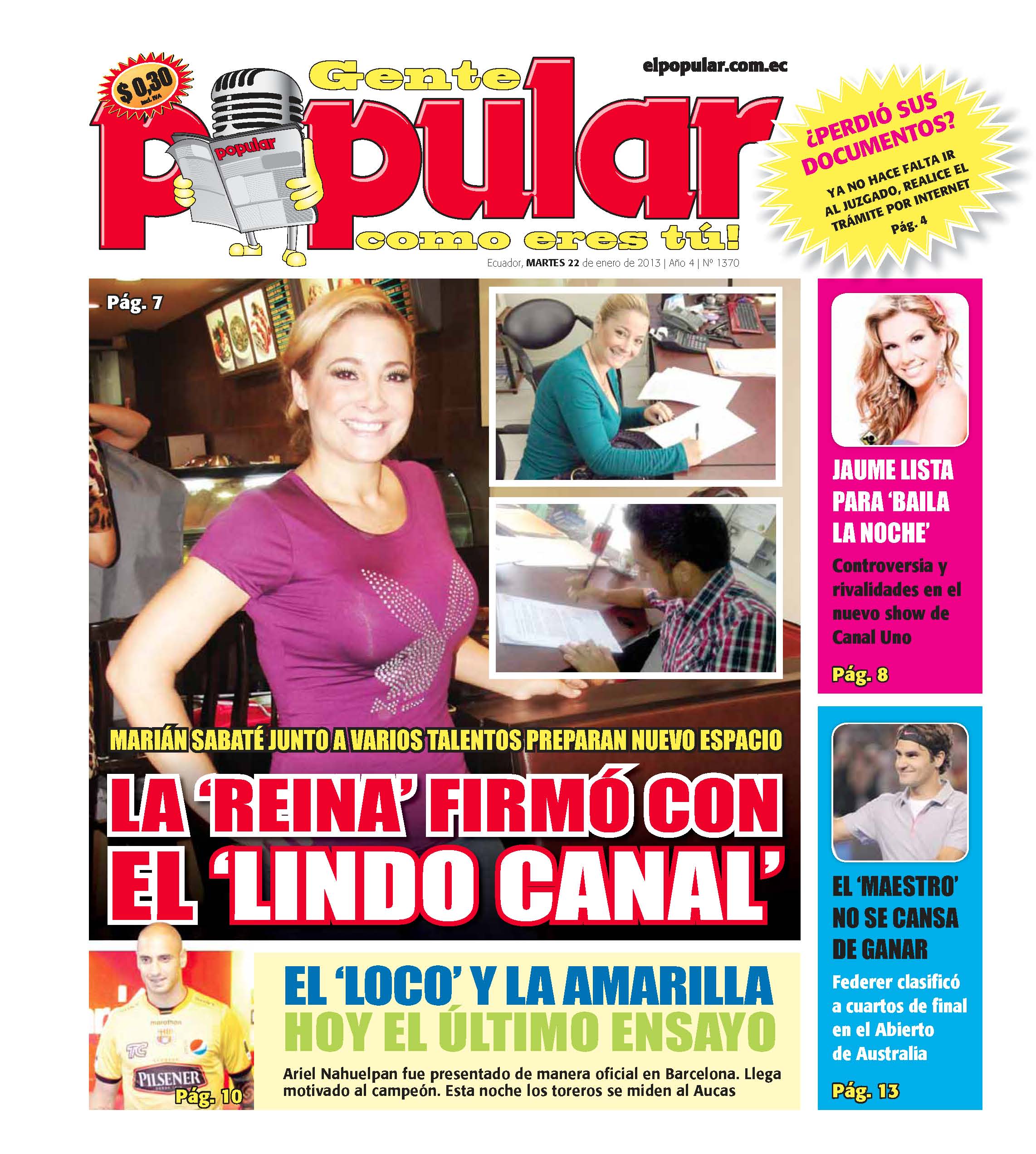 Portada Popular 22 enero 2013