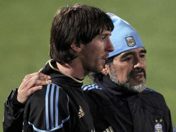 Maradona y Messi