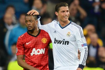 Evra y Ronaldo