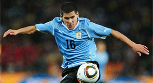 Maximiliano Pereira, marcó un gol por la selección de Uruguay