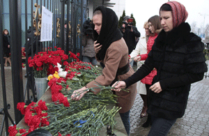 Accidente en Rusia, ofrenda floral en nombre de los muertos