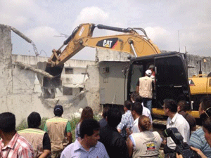 Demolición de la antigua cárcel de Guayaquil