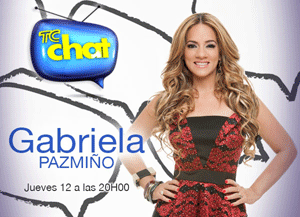 Gabriela Pazmiño en Tc Chat con sus seguidores