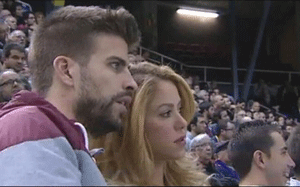 Shakira y Gerard Piqué en el Palau Blaugrana