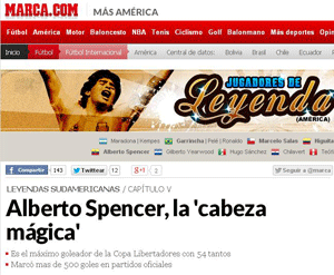 Alberto Spencer reportaje revista Marca de España