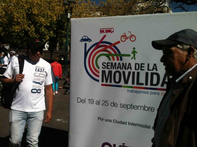 Último evento de la Semana de la Movilidad se realizó en la Plaza Grande (Foto: ST)