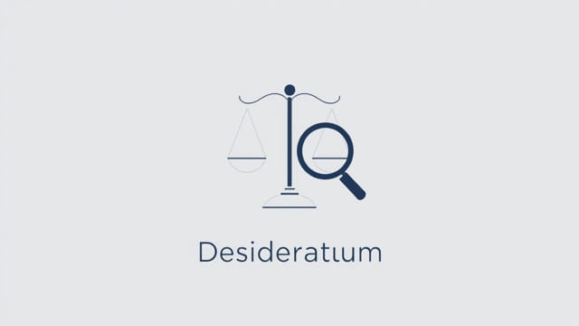 Desideratum Meaning in Law
