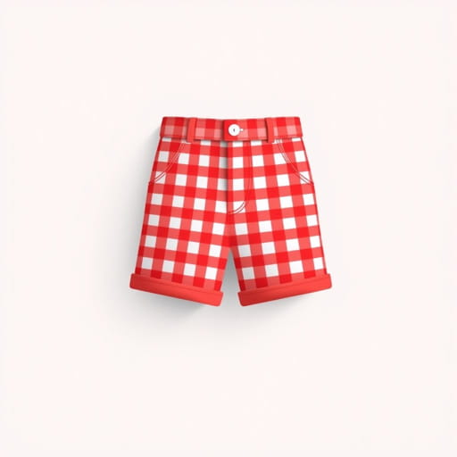 Edikted Red Gingham Shorts