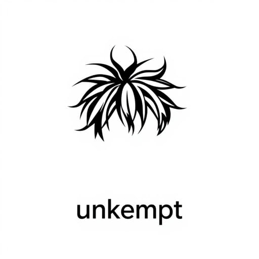 English Meaning of Unkempt