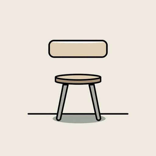 Garage Stool with Backrest