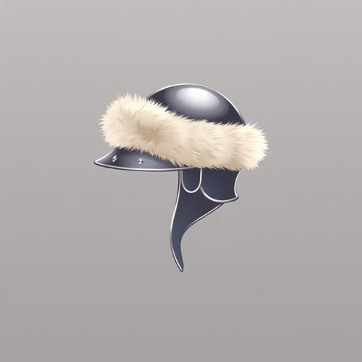 Jeweled Fur Brimmed Helmet
