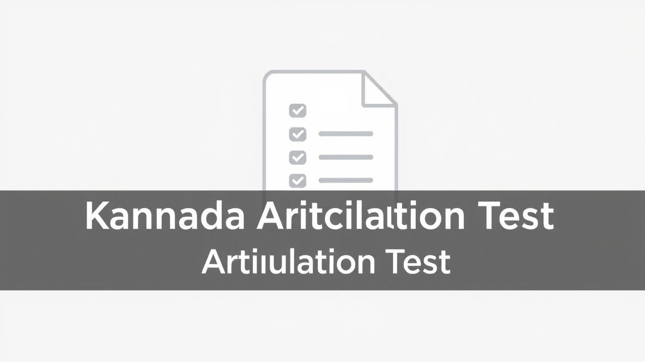 Kannada Articulation Test PDF