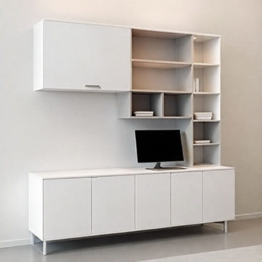 Office Credenza with Hutch