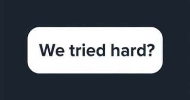 Question Tag For 'We Tried Hard'