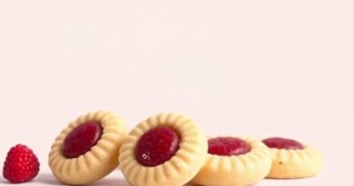 Raspberry Almond Thumbprint Cookies