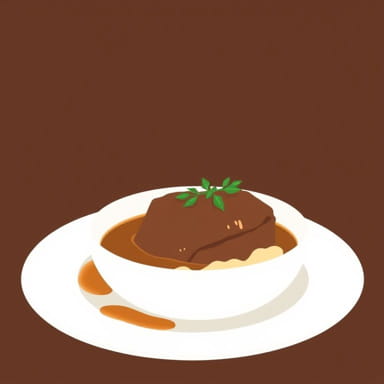 Salisbury Steak With Beef Consomme