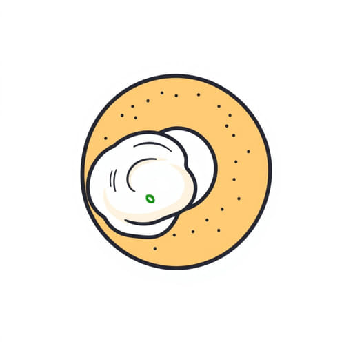 Everything Bagel With Scallion Cream Cheese