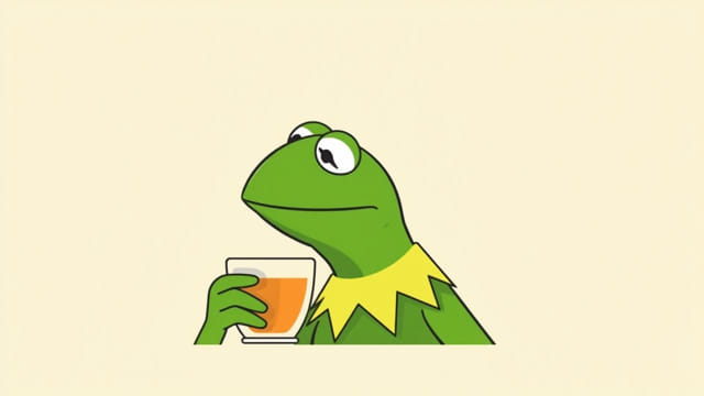 Kermit Sipping Tea Eg Crossword
