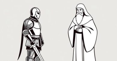 Knight Interrupting Prophet Shows Disdain
