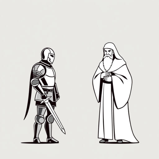 Knight Interrupting Prophet Shows Disdain