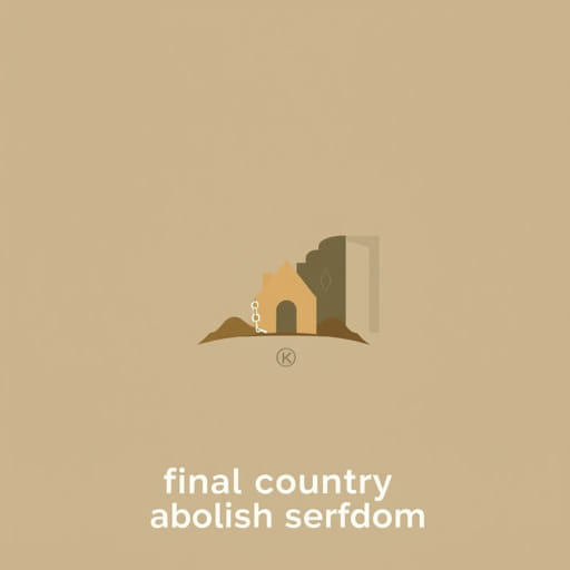 Last Country To Abolish Serfdom